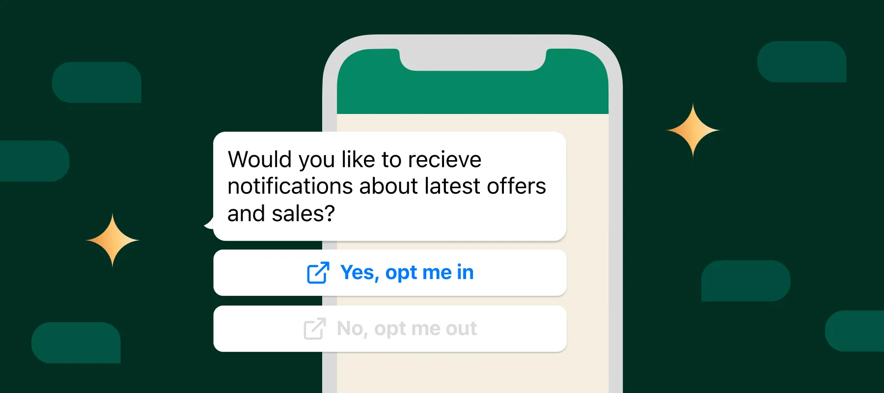 Opt-in وopt-out وزرّ LEAVE على WhatsApp